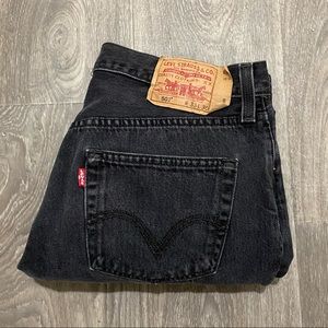 501 High Waisted Black Levi Jeans